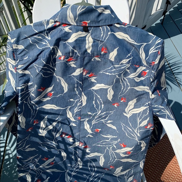Nwt Rag & bone men’s mace indigo floral shirt jacket size small - Picture 2 of 11